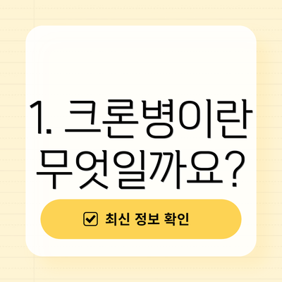 1. 크론병이란 무엇일까요?