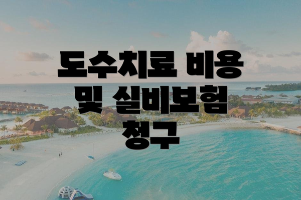 도수치료 비용 및 실비보험 청구