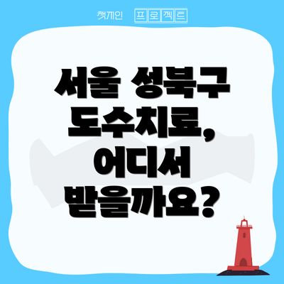 서울 성북구 도수치료, 어디서 받을까요?