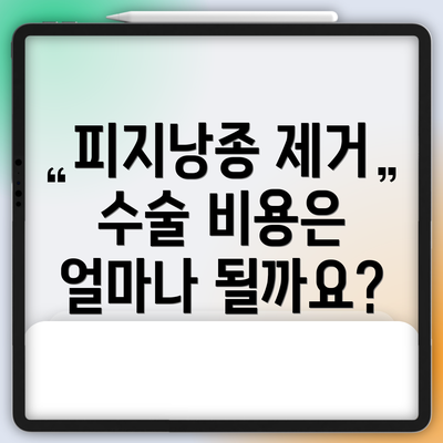 피지낭종 제거 수술 비용은 얼마나 될까요?