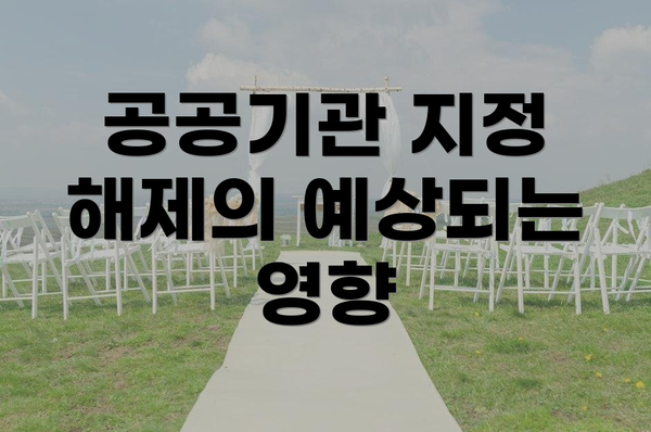 공공기관 지정 해제의 예상되는 영향