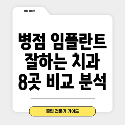 병점 임플란트 잘하는 치과 8곳 비교 분석