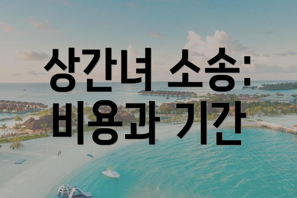 상간녀 소송: 비용과 기간