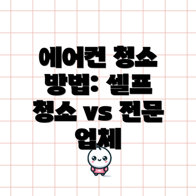 에어컨 청소 방법: 셀프 청소 vs 전문 업체