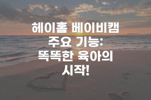 헤이홈 베이비캠 주요 기능: 똑똑한 육아의 시작!