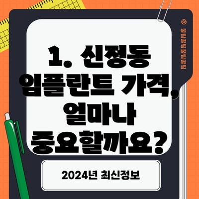 1. 신정동 임플란트 가격, 얼마나 중요할까요?
