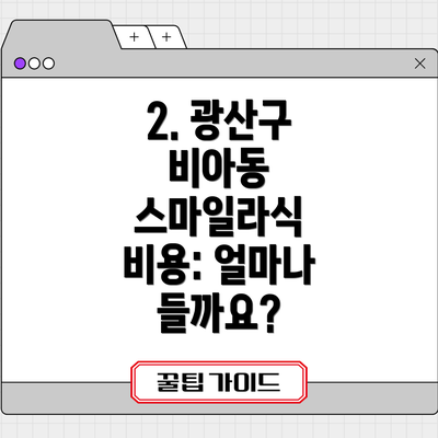 2. 광산구 비아동 스마일라식 비용: 얼마나 들까요?