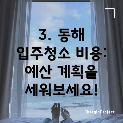 3. 동해 입주청소 비용:  예산 계획을 세워보세요!