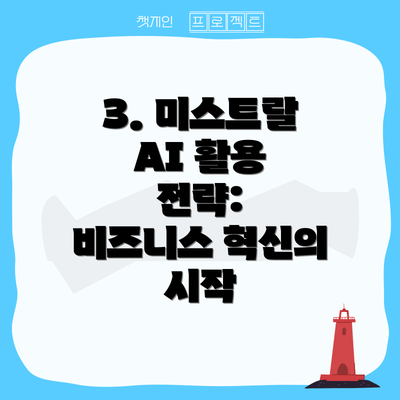 3. 미스트랄 AI 활용 전략:  비즈니스 혁신의 시작