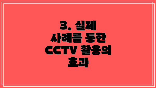 3. 실제 사례를 통한 CCTV 활용의 효과