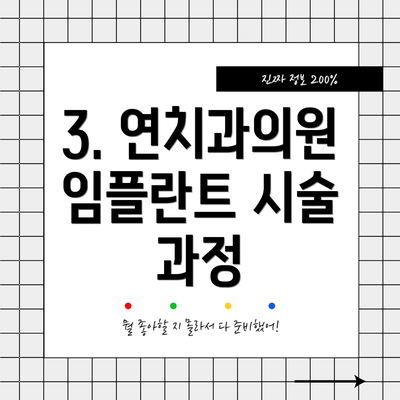 3. 연치과의원 임플란트 시술 과정
