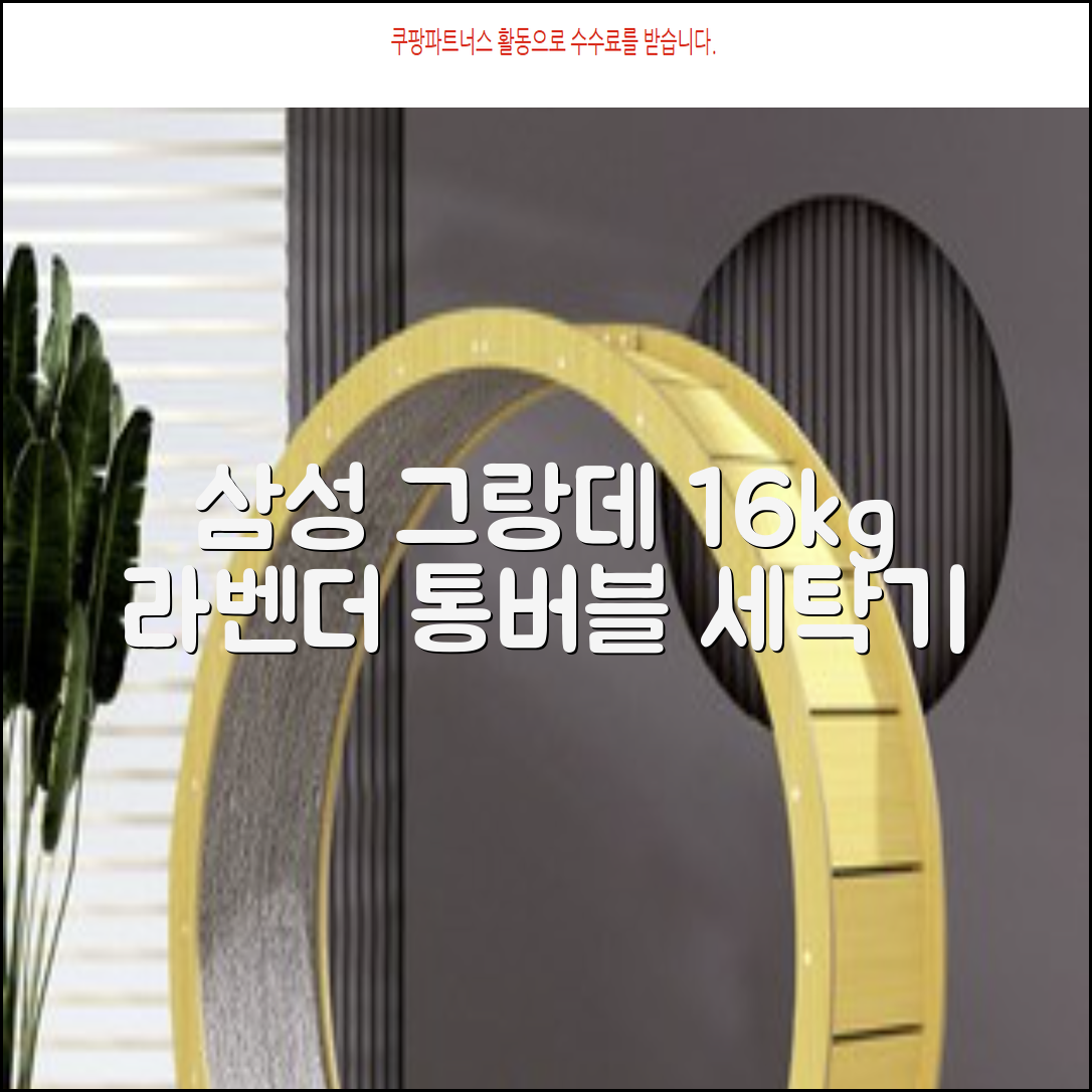 삼성전자 그랑데 통버블 세탁기 WA16CG6441BY 16kg 방문설치, 라벤더그레이 추천 리뷰